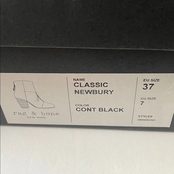 Rag and Bone Classic Newbury Bootie Black EU-37 US-7